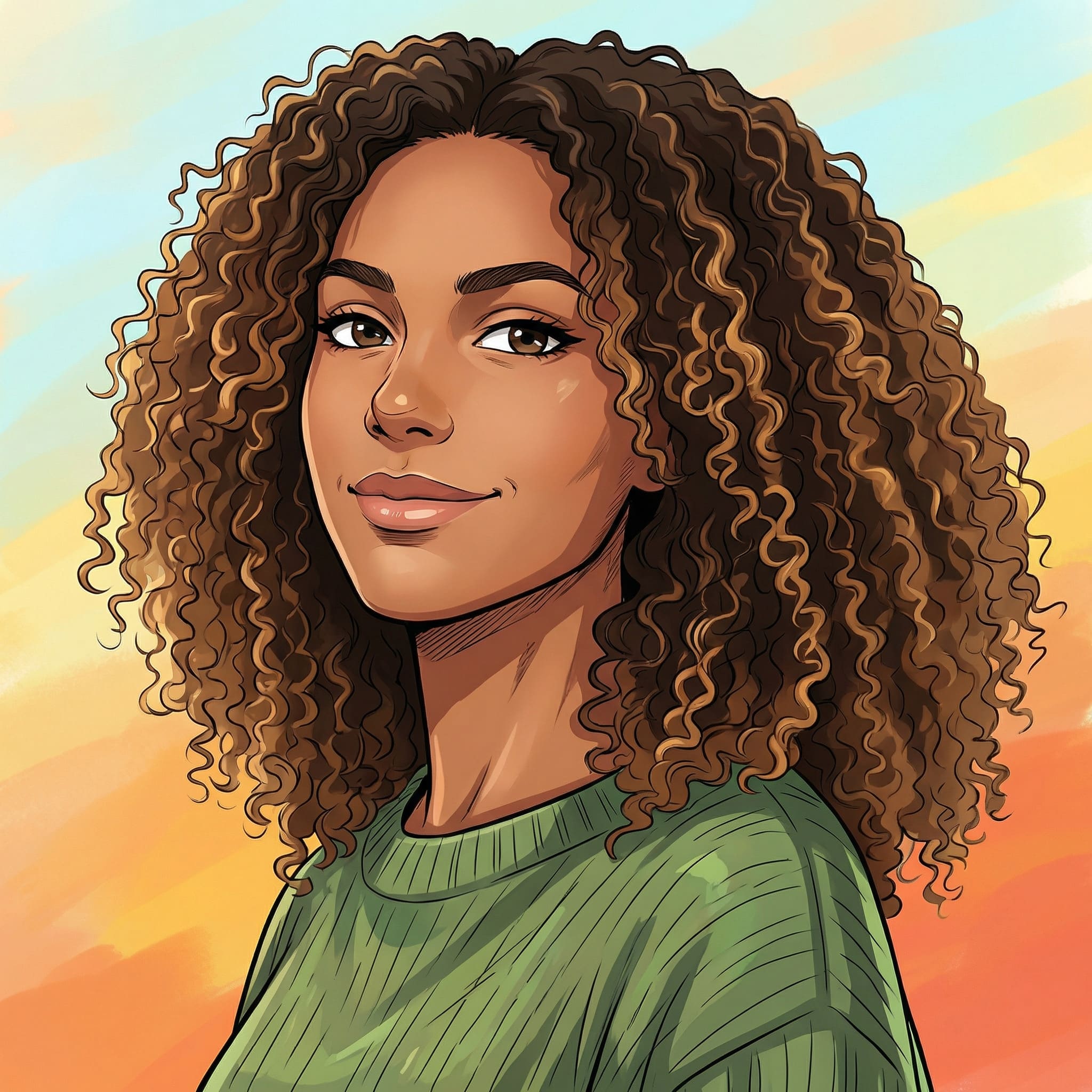 Portrait style manga, expression déterminée