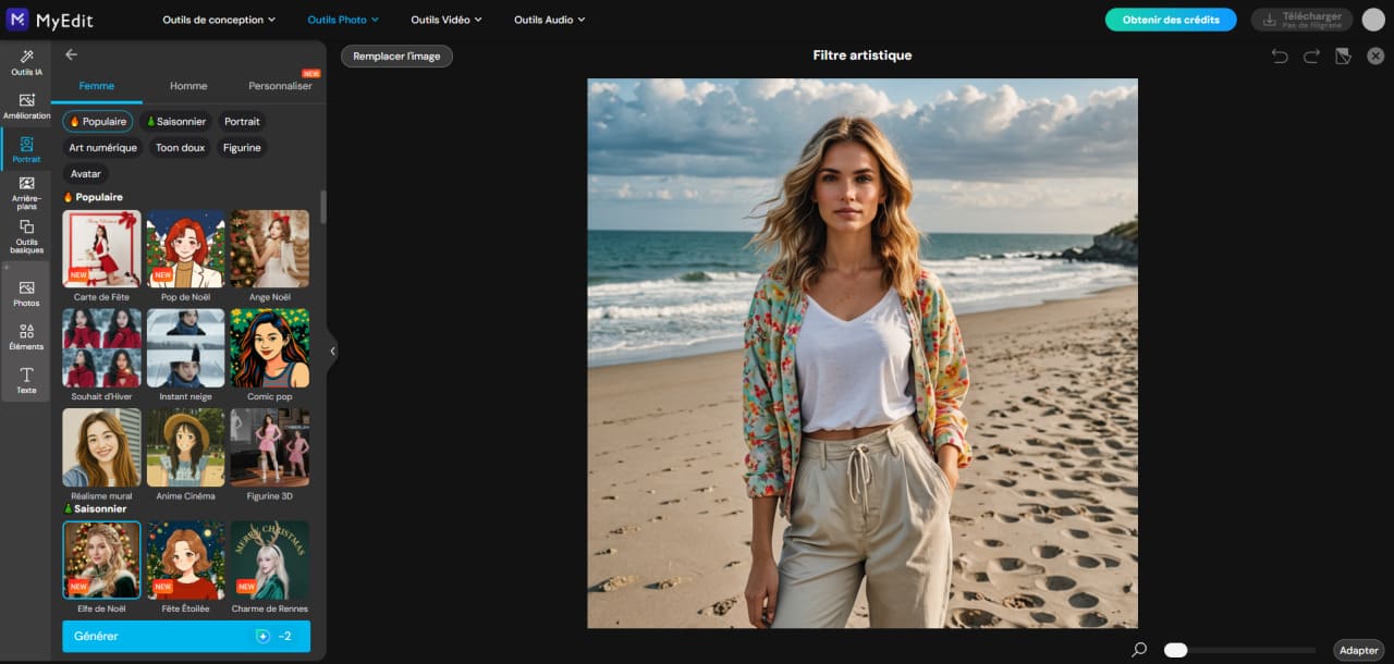 Créer un avatar de Noël avec IA