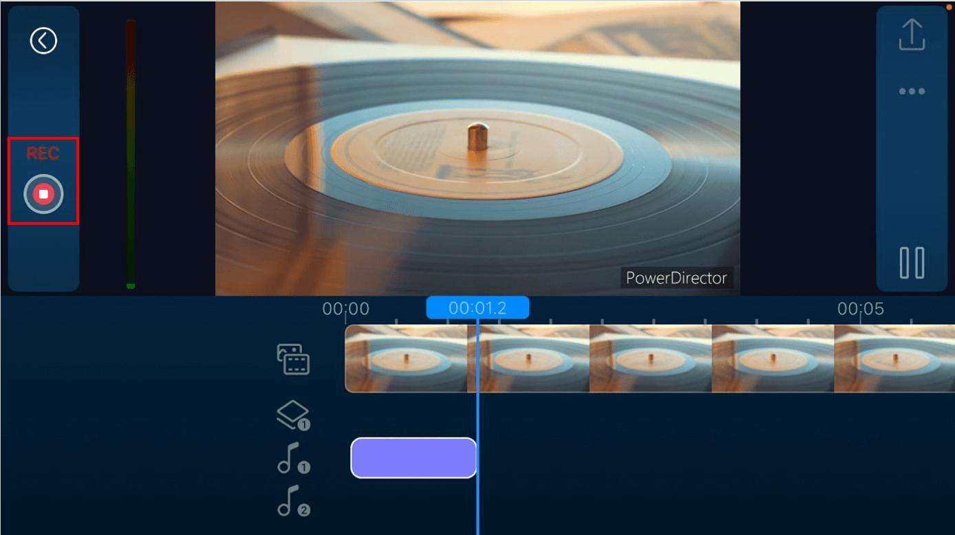 威力導演app開始錄音