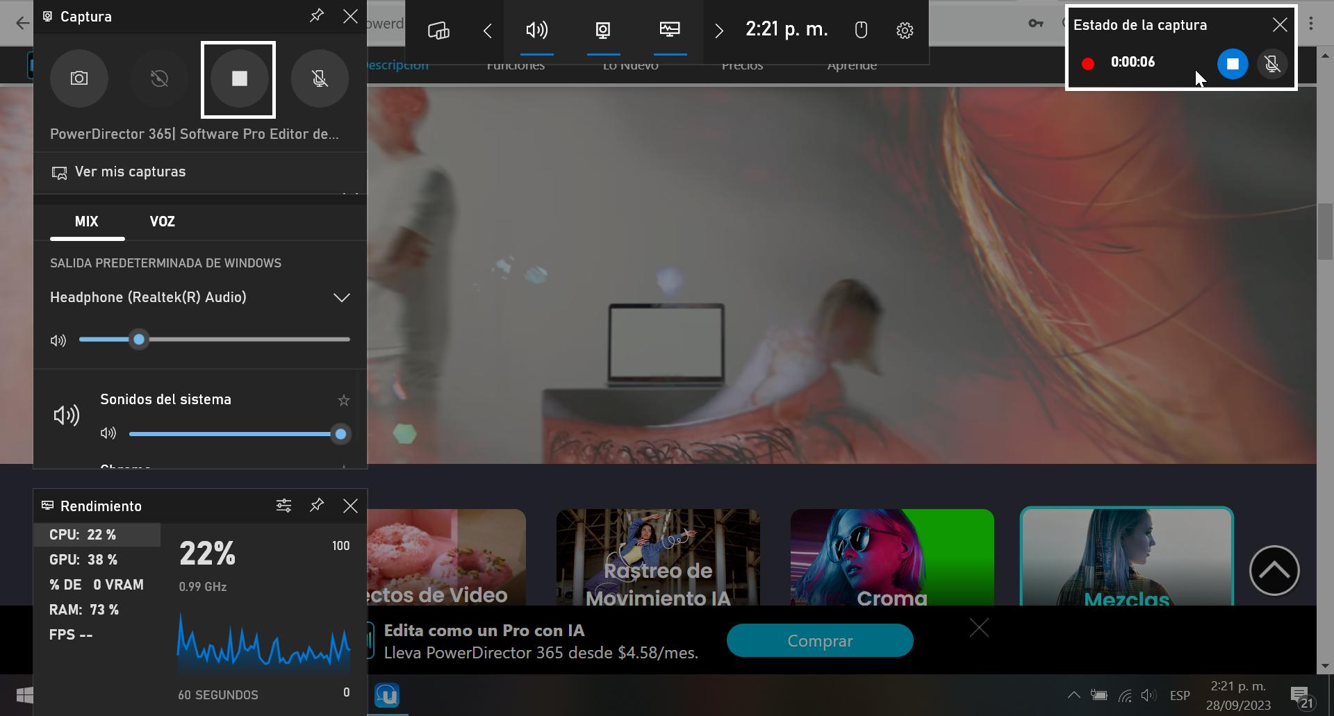 Cómo grabar pantalla en Windows 11