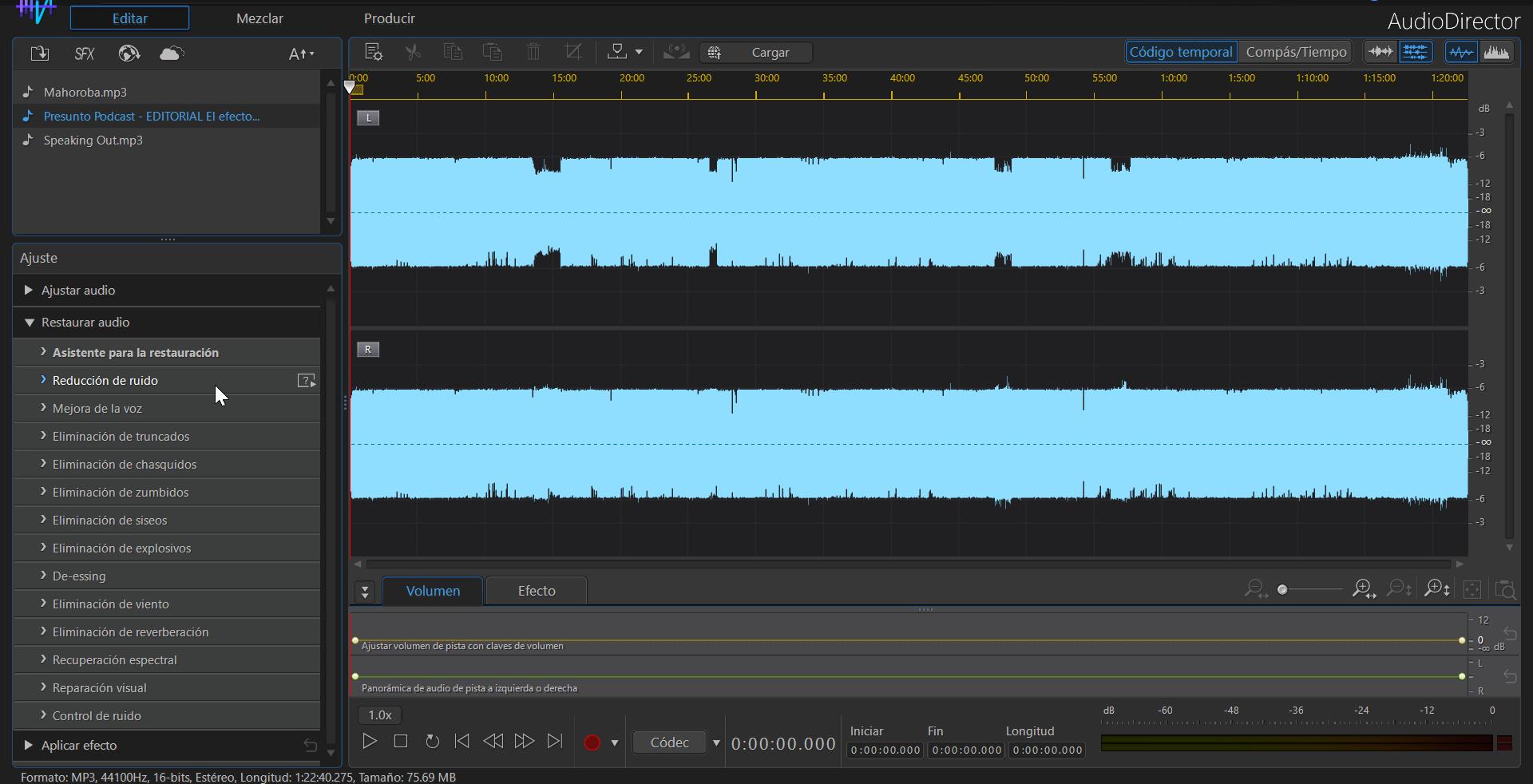 Cómo hacer un podcast con AudioDirector