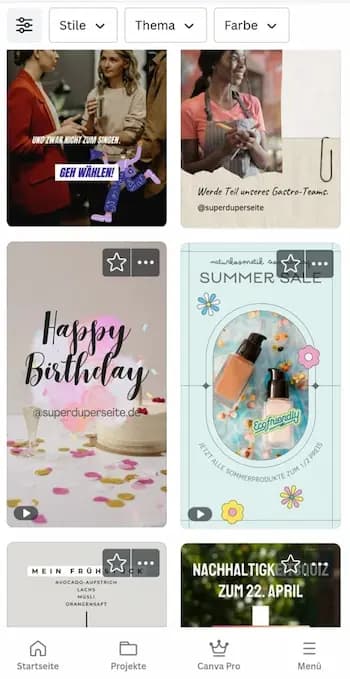 Canva - Instagram-Stories erstellen