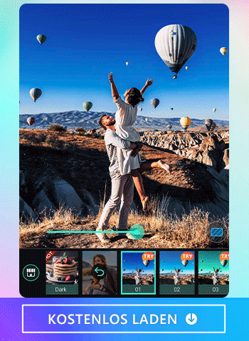PhotoDirector App - Filter anwenden
