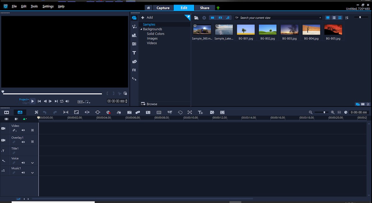 Corel VideoStudio Pro Interface
