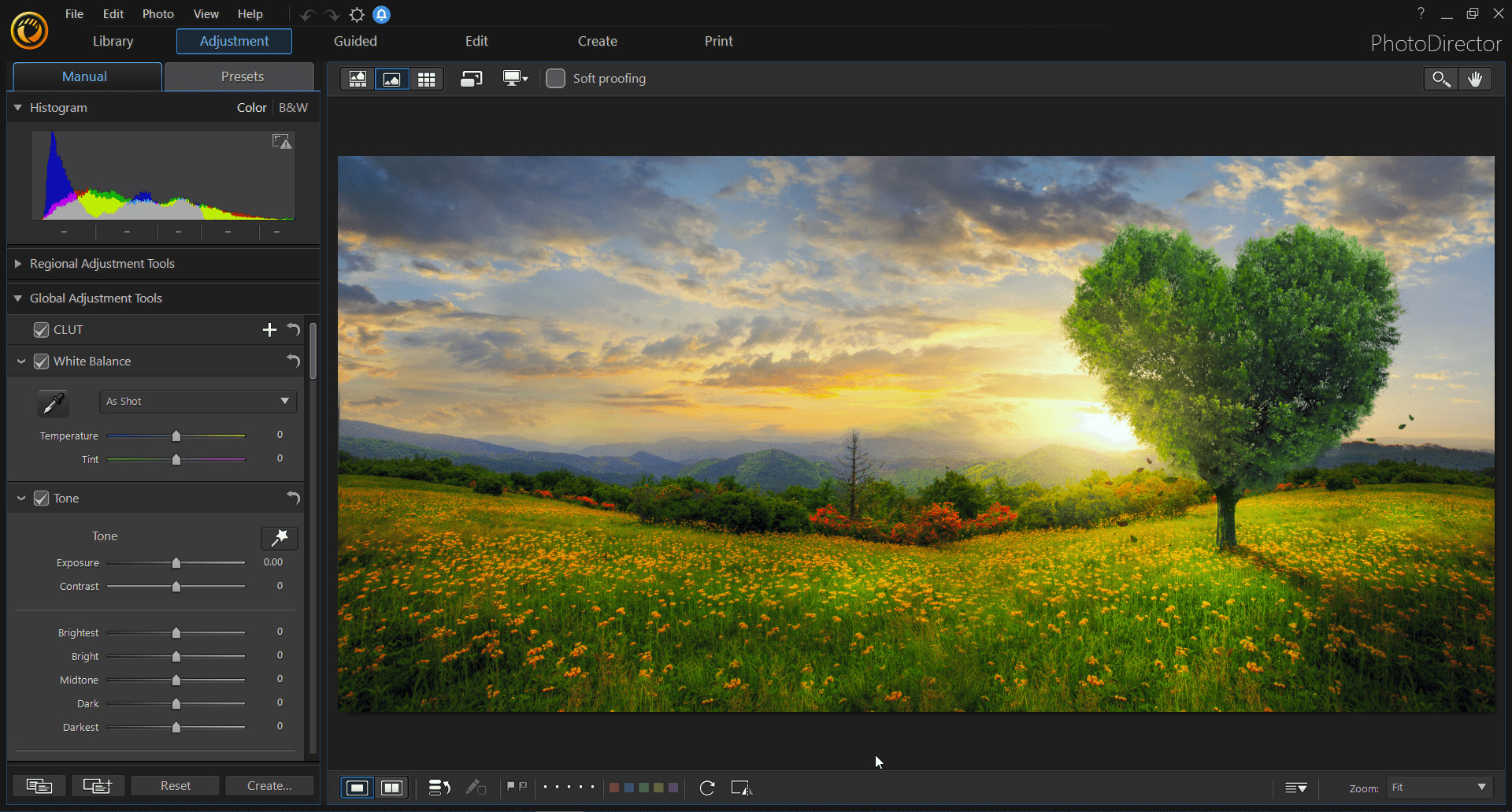PhotoDirector Interface