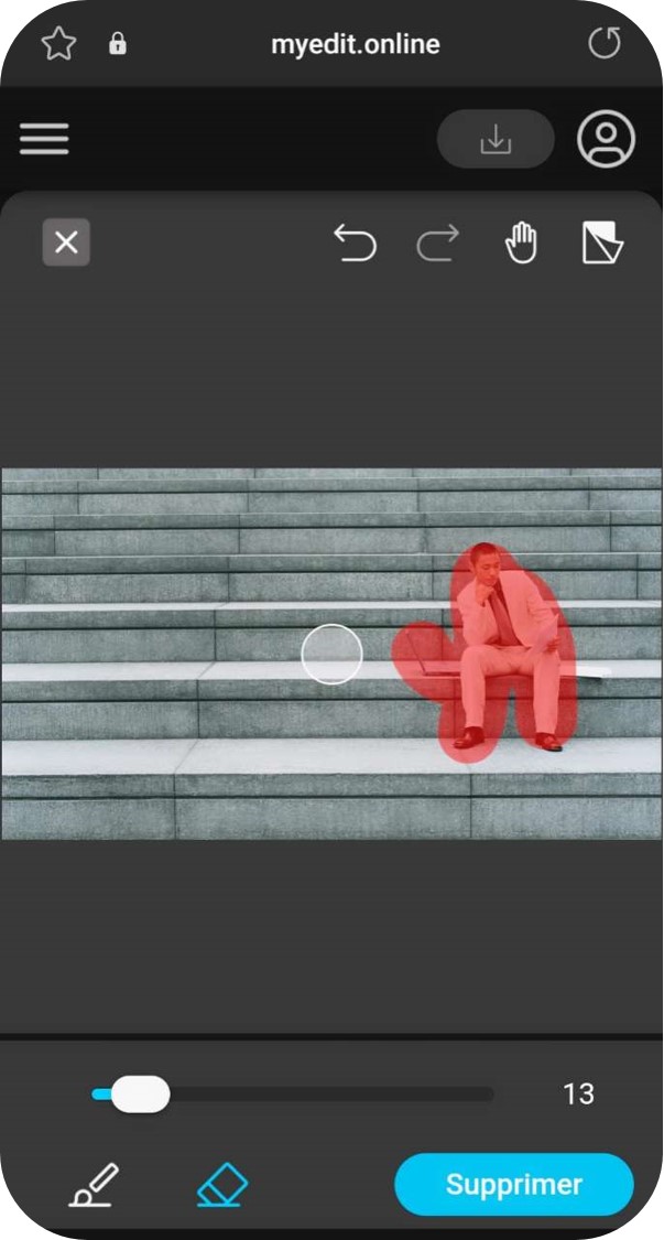 MyEdit Interface - Application pour effacer des objets et personnes sur une photo