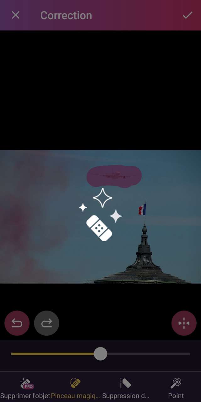 Pixomatic Interface - Application pour effacer des objets et personnes sur une photo
