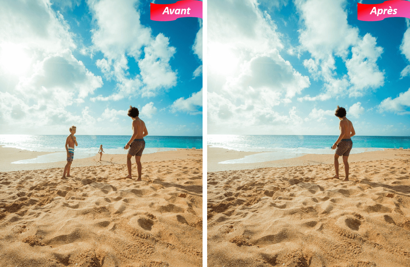 PhotoDirector - Enlever une personne sur une photo Démonstration