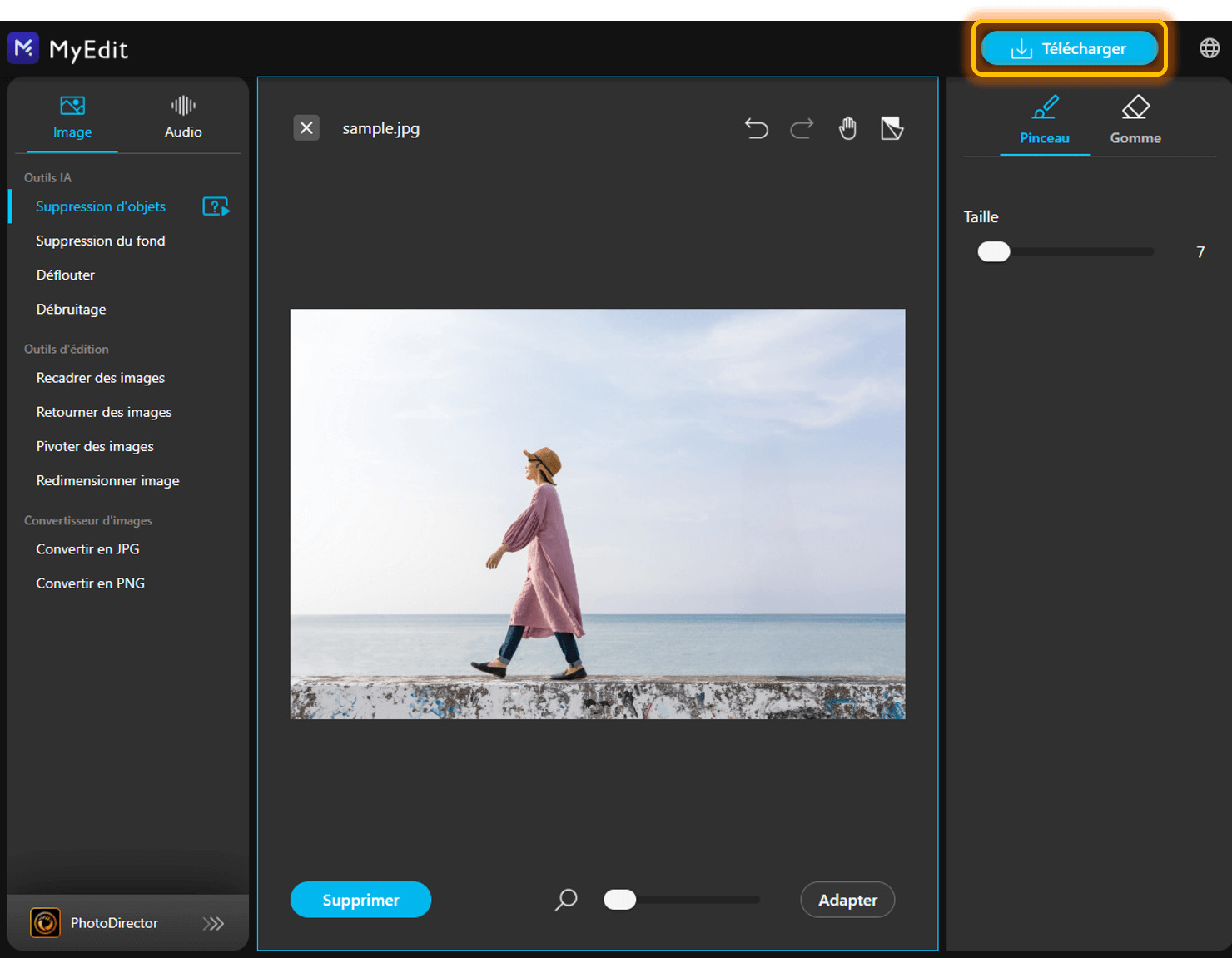 Supprimer une personne ou un objet d'une photo en ligne - Etape 4