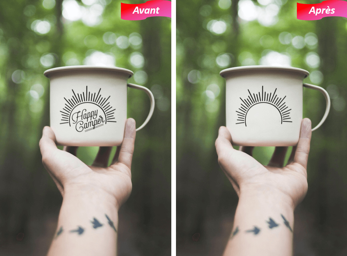 PhotoDirector - Enlever du texte sur une photo Démonstration