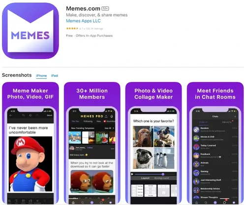 Memes.com Interface