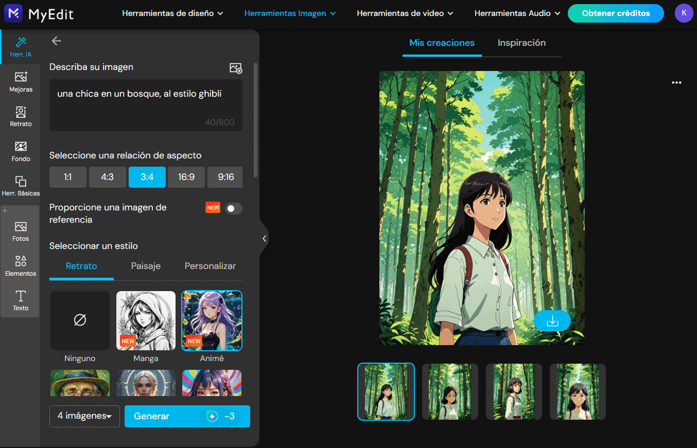 MyEdit - El mejor editor de fotos gratis y online