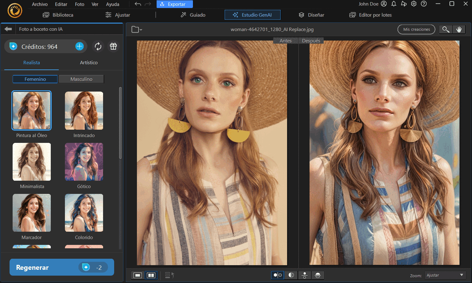 Convertir una imagen en un boceto con PhotoDirector