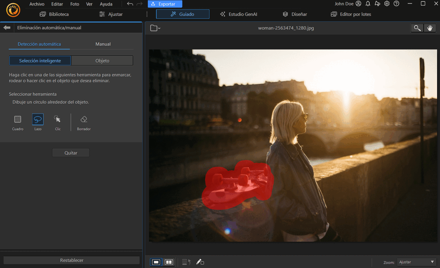 Interfaz de PhotoDirector Essential