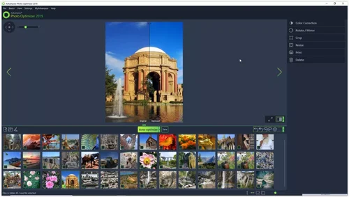 Interfaz de Ashampoo Photo Optimizer