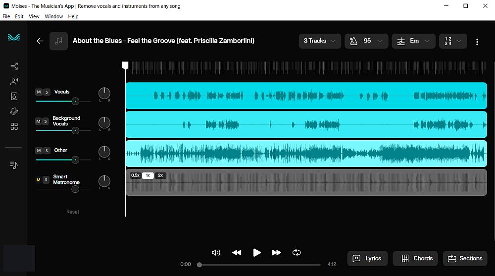 Vocal Remover entfernt Gesang aus Lied