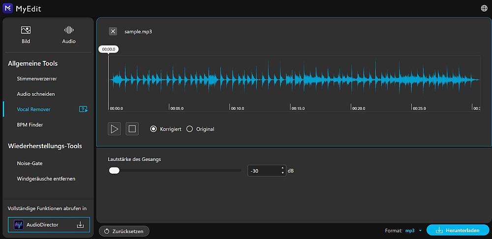 MyEdit Online Vocal Remover