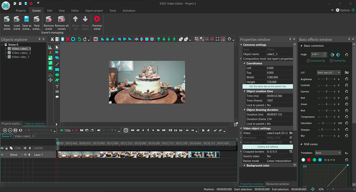 VSDC Free Video Editor Interface