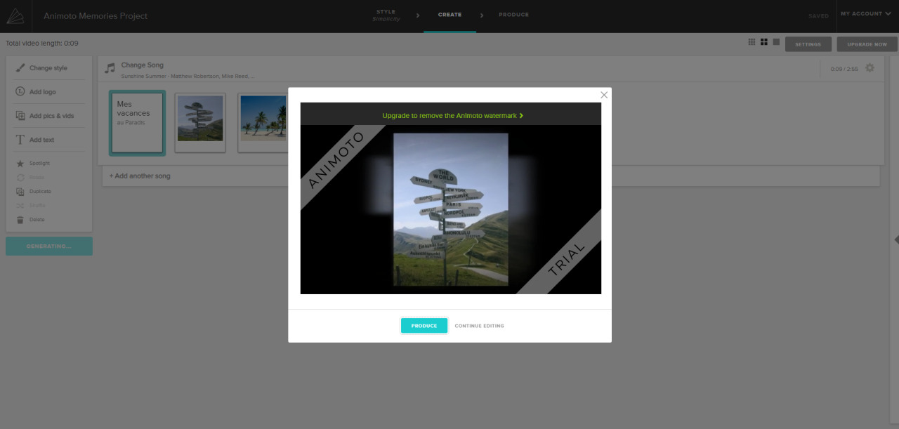 animoto solution de diaporama en-ligne