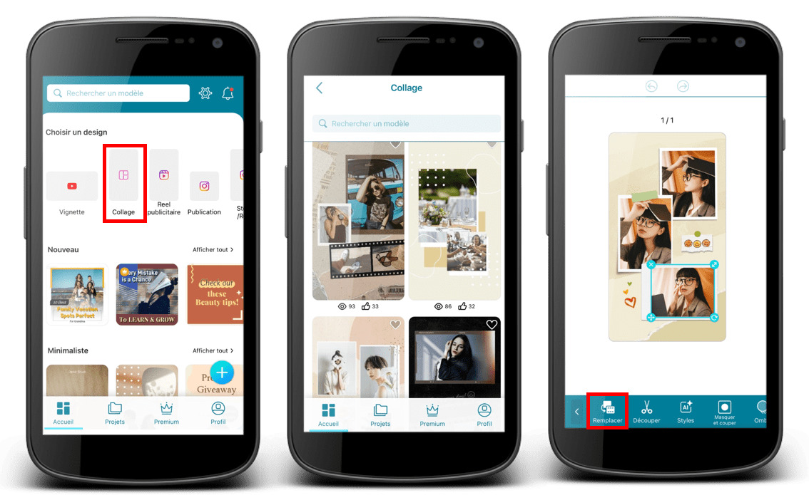 créer un collage pour Story Instagram avec modèles gratuits sur Promeo