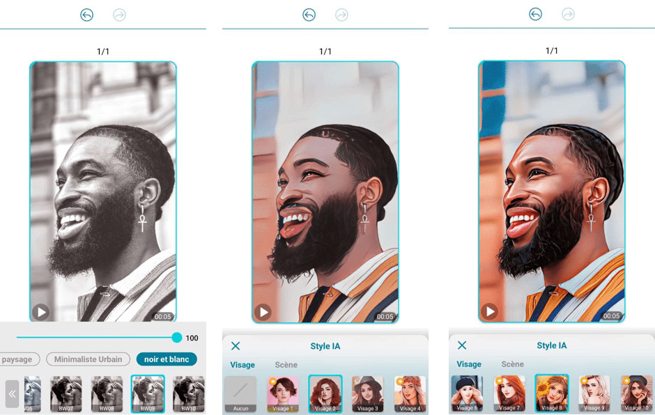 ajouter un effet avec Promeo pour creer une story instagram