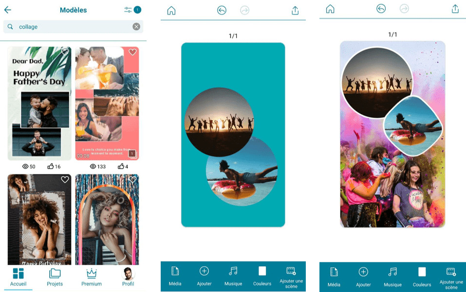 collage plusieurs photos avec Promeo pour creer une story instagram