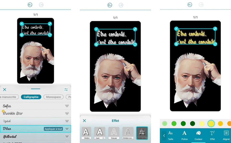 personnaliser texte sur l'appli instagram
