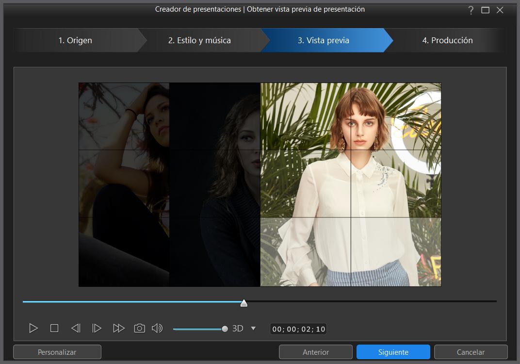 Crea una presentación de diapositivas personalizada con PowerDirector