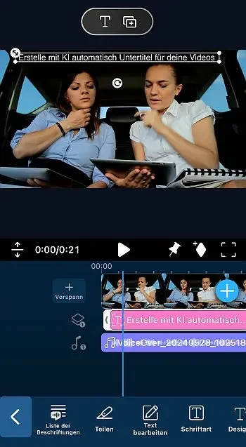 Position und Design der Untertitel nachbearbeiten