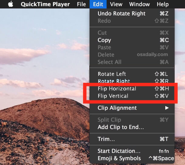 QuickTime - Video spiegeln