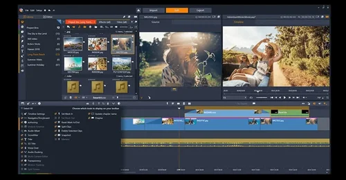Pinnacle Studio ユーザーインターフェース