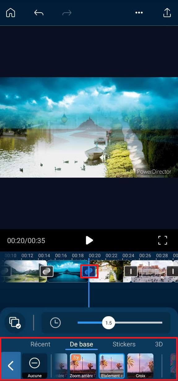 exemple de diaporama dans powerdirector