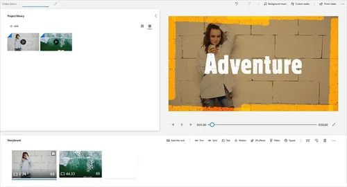 Windows Movie Maker interface