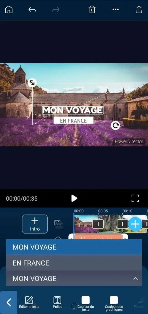 exemple de diaporama dans powerdirector