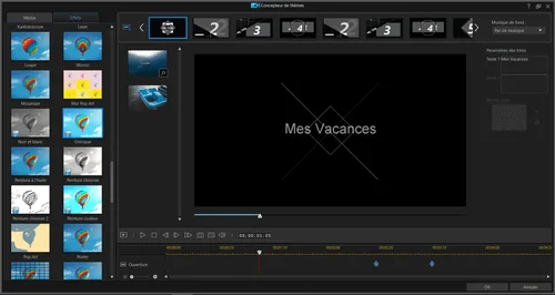 exemple de diaporama dans powerdirector