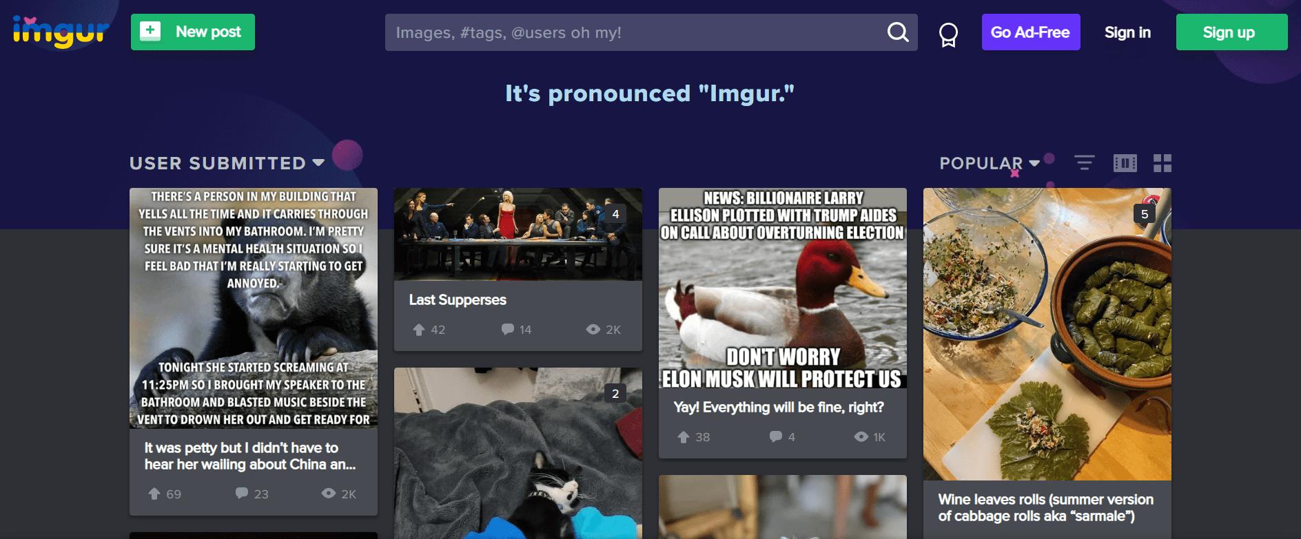 IMGUR le réseau social de création et partage de GIF
