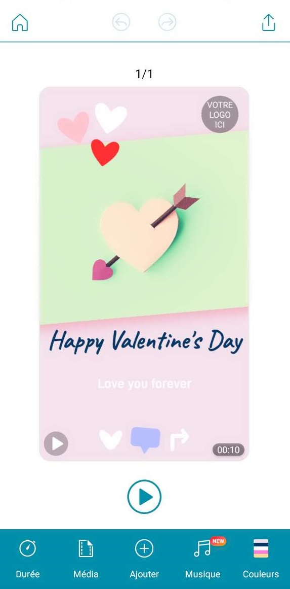 Carte Saint-Valentin - Promeo App