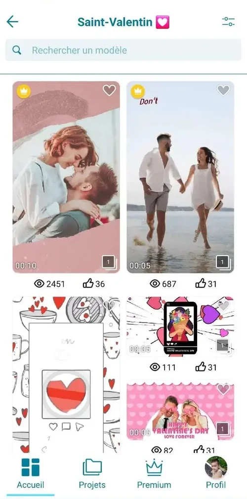 Carte Saint-Valentin - Promeo App