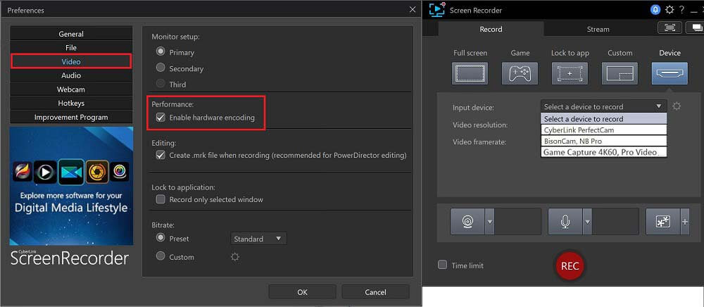 Screen Recorder - Record Tab