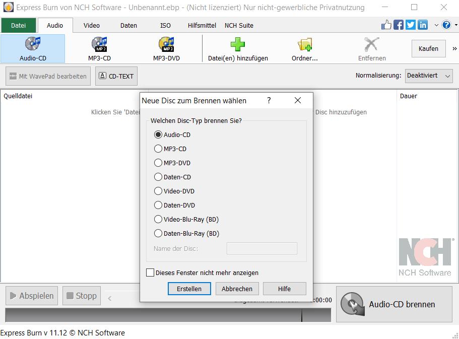 Express Burn Brennprogramm