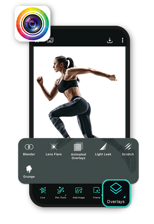 PhotoDirector App - Select Overlay