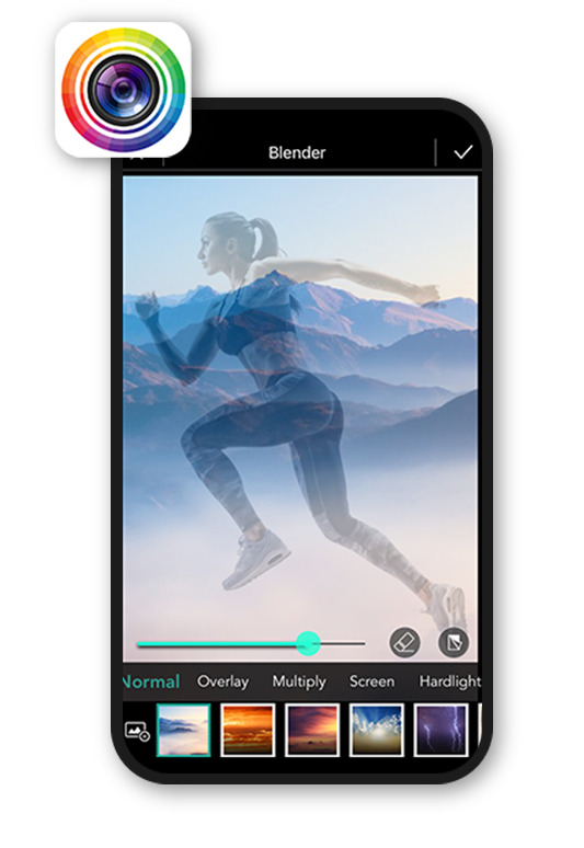 PhotoDirector App - Select an Overlay