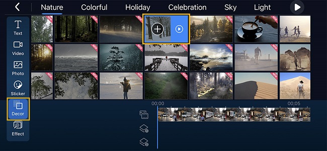 PhotoDirector App - Decor add