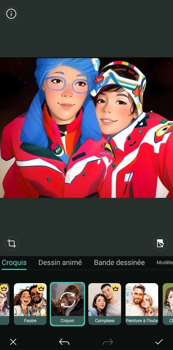 Transformer une photo en dessin - Sauvegarder image transformée en dessin