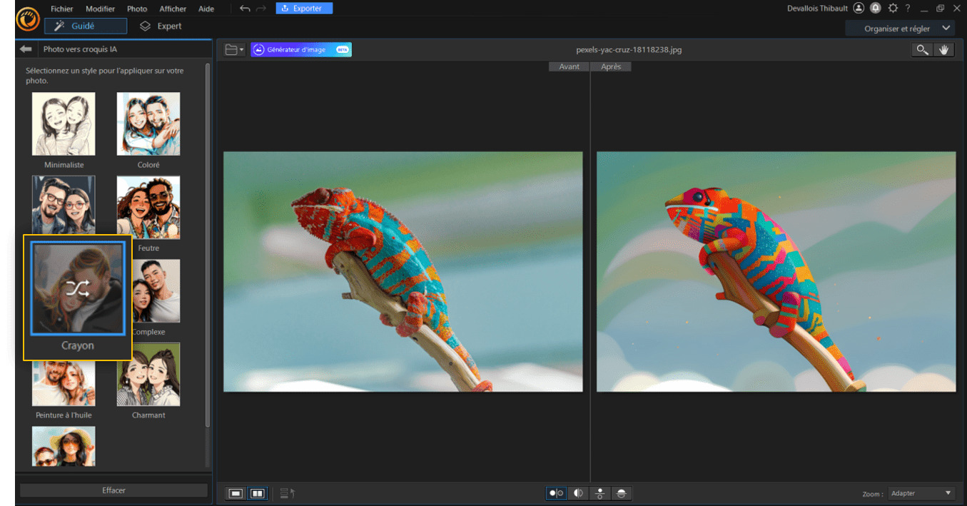 Transformer une photo en dessin - Etape 3