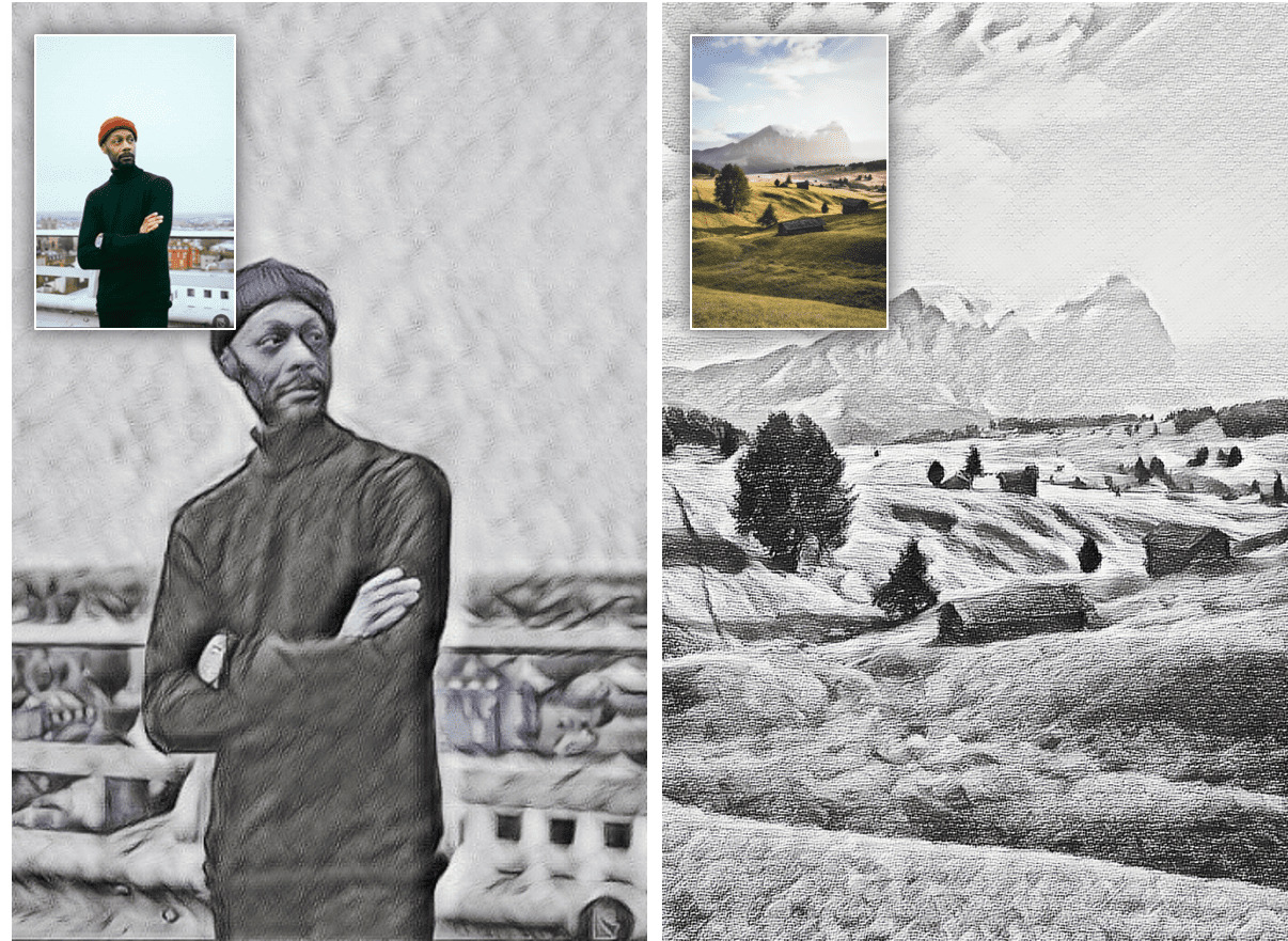 Transformer une photo en fusain