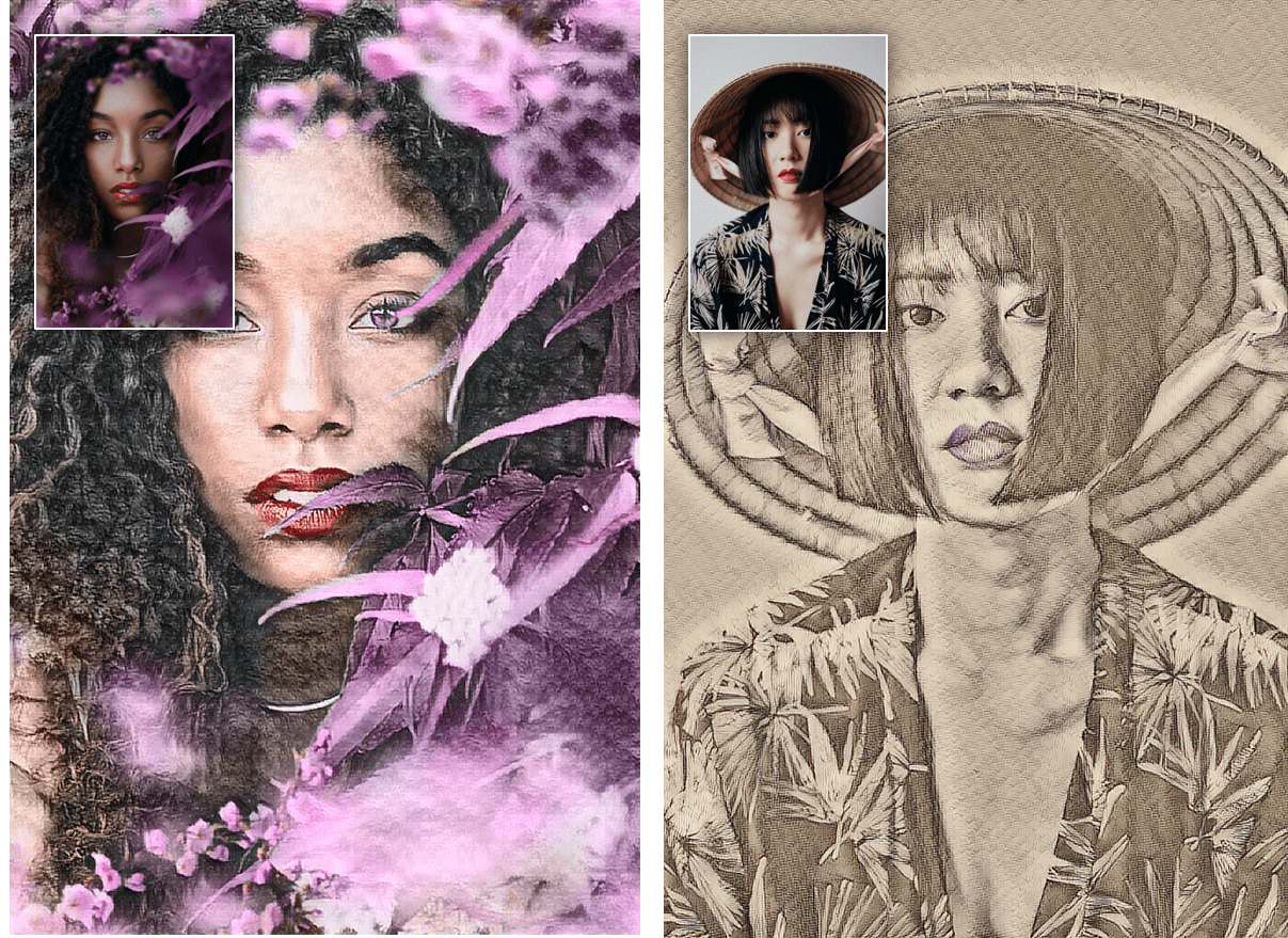 Transformer une photo en portrait