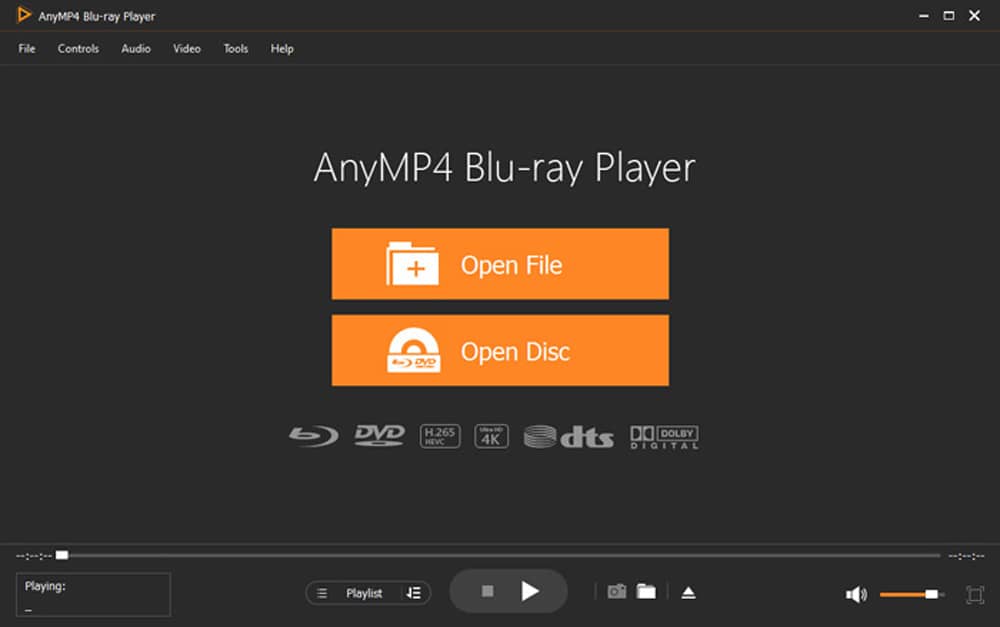 AnyMP4 Blu-ray Player Interface