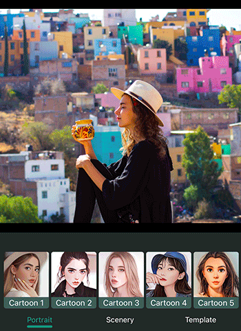 PhotoDirector App - Cartoon-Filter