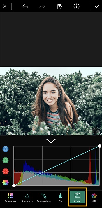 PhotoDirector App - Curve